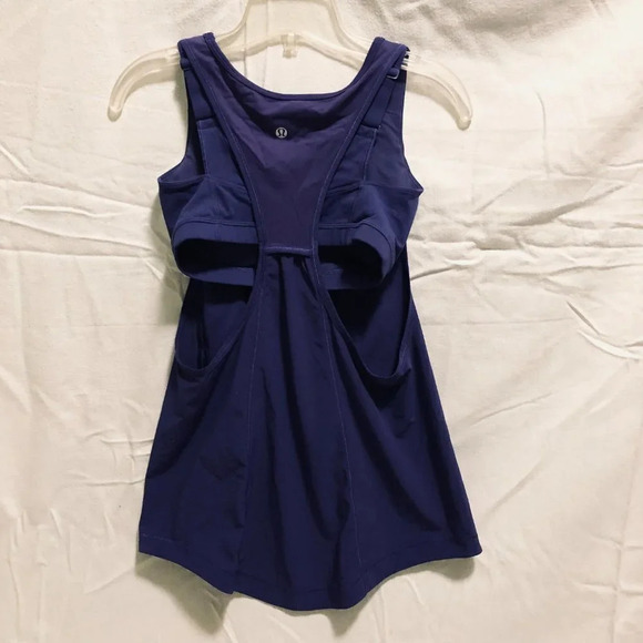 Lululemon Sport Purple Tank Top Size 4 Built In Bra - Picture 6 of 16